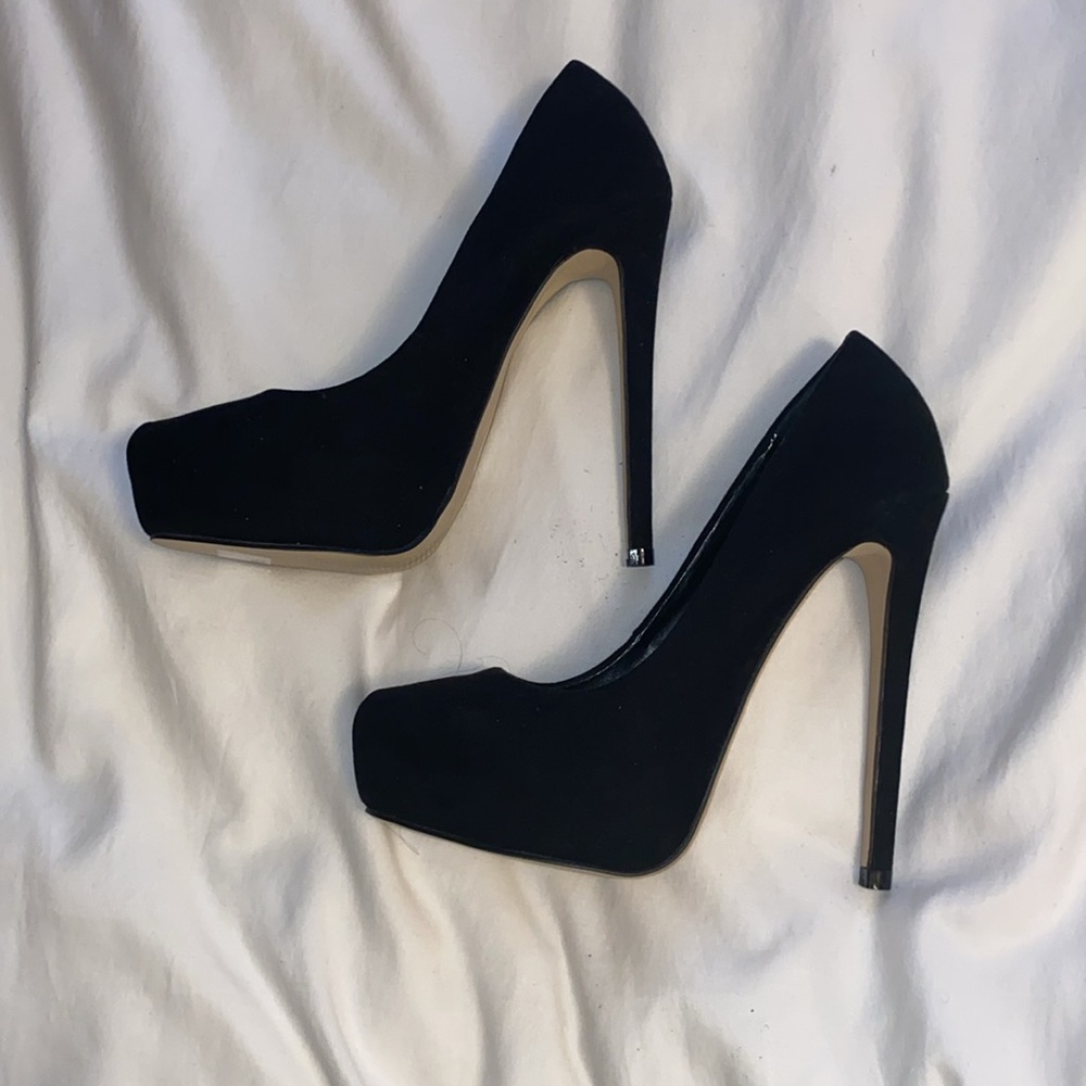 Kurt Geiger platform heels (4”/1”) black suede Size 5.5 GORGEOUS! - Picture 2 of 8